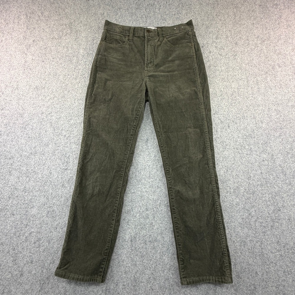Gap Jeans Womens 28/6R Olive Green Vintage Slim High Rise Corduroy